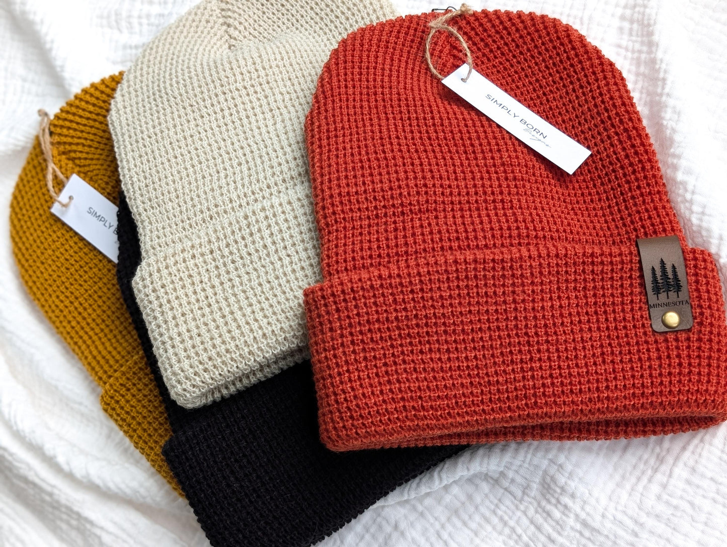 Minnesota Pine Tree Waffle Knit Beanie