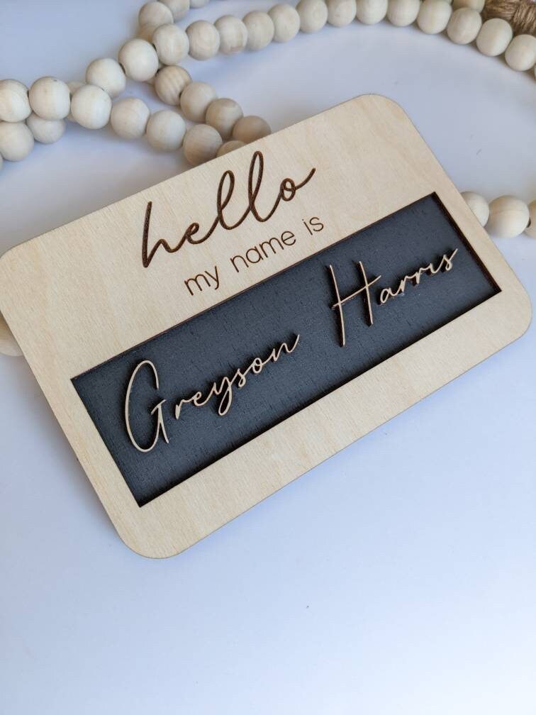 Baby Name Announcement Sign