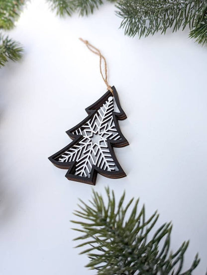 Wood Christmas Tree Ornaments