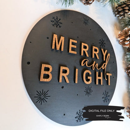 Merry and Bright SVG