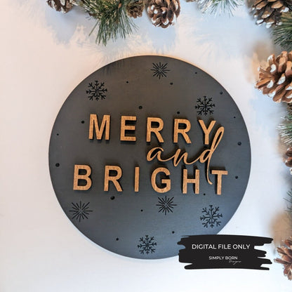 Merry and Bright SVG