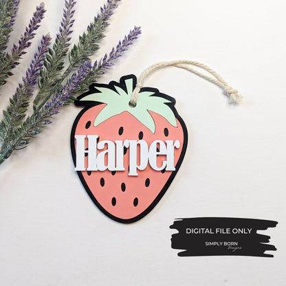 Strawberry Tag SVG