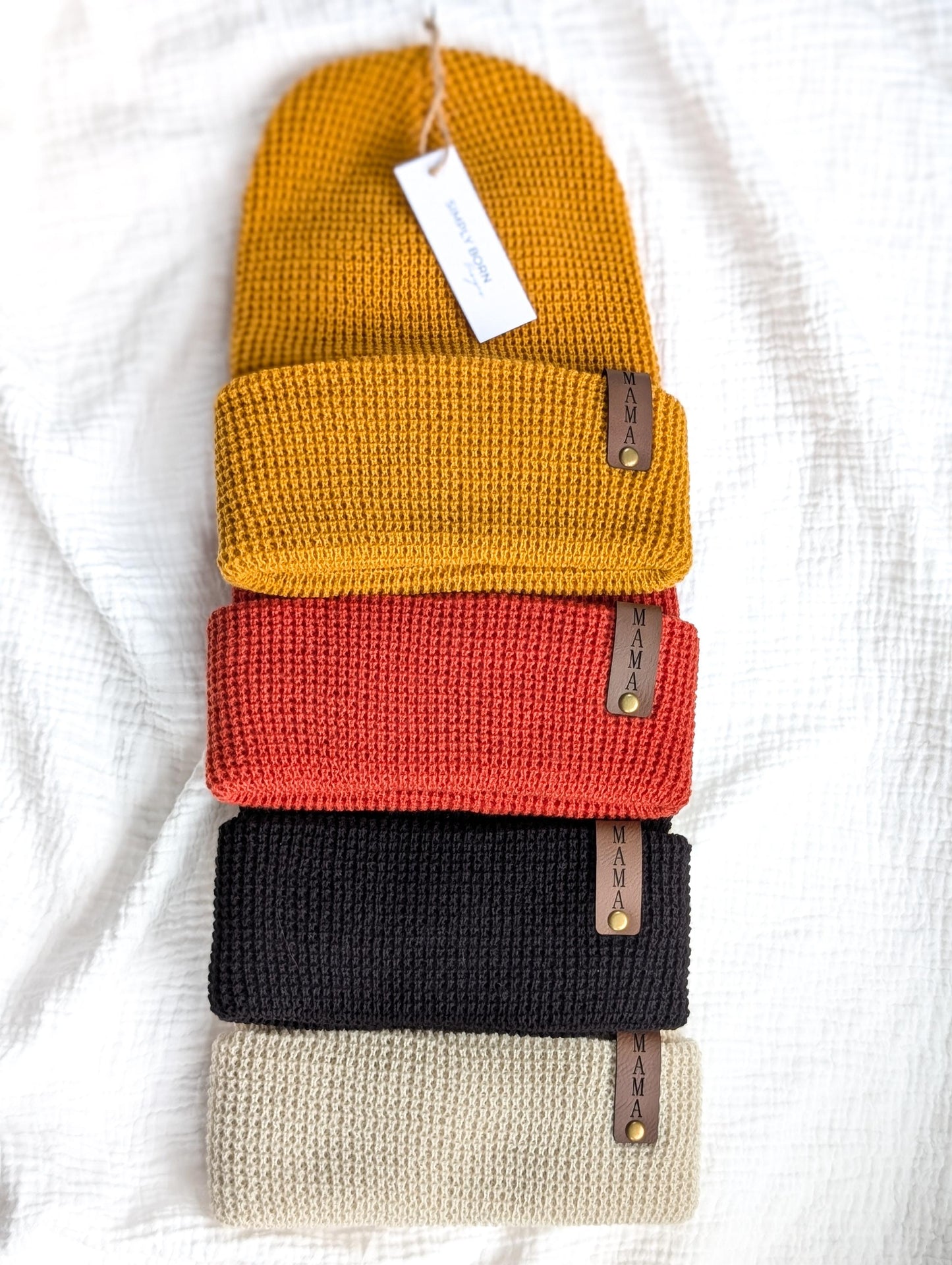 Mama Waffle Knit Beanie