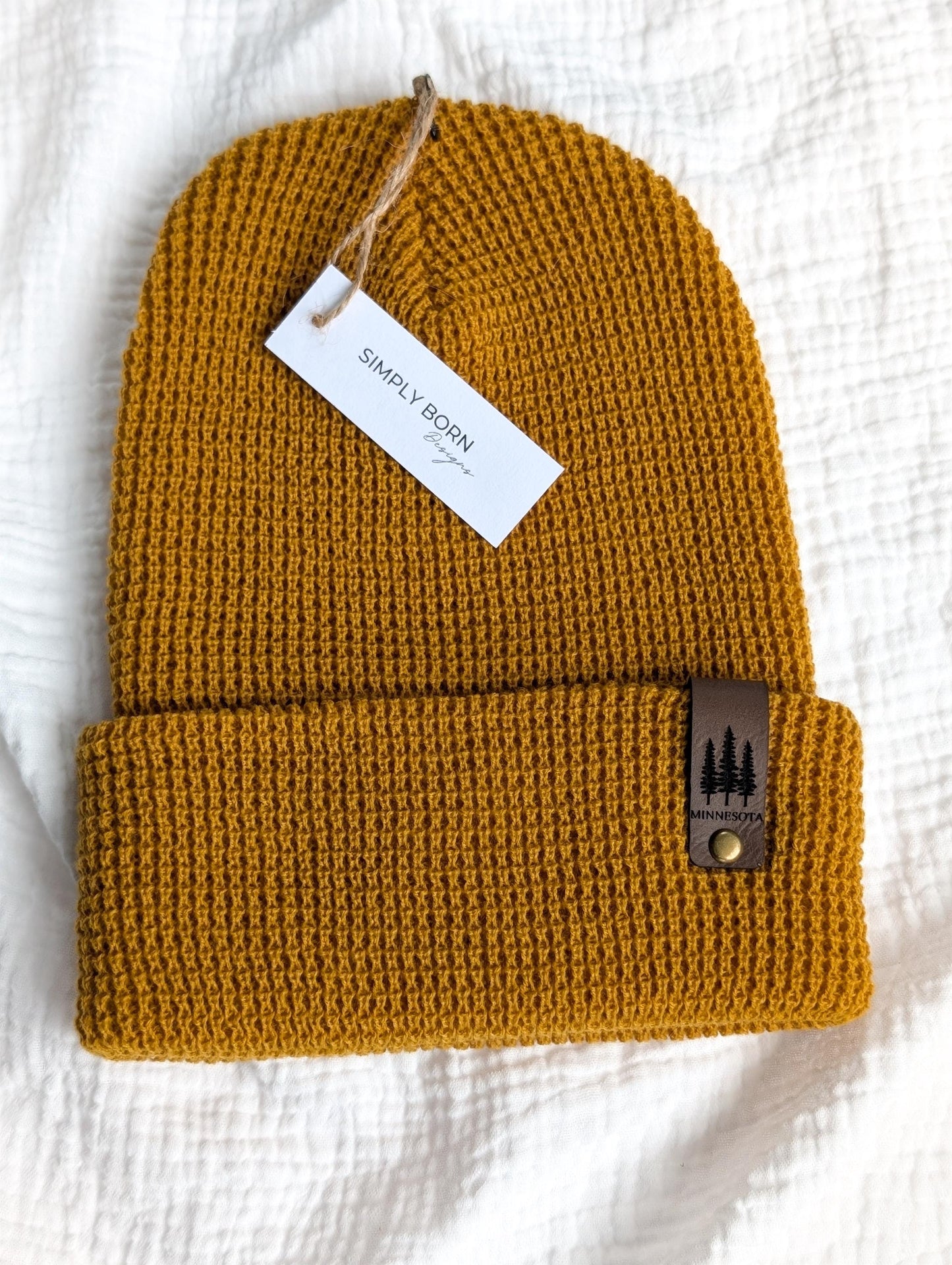 Minnesota Pine Tree Waffle Knit Beanie
