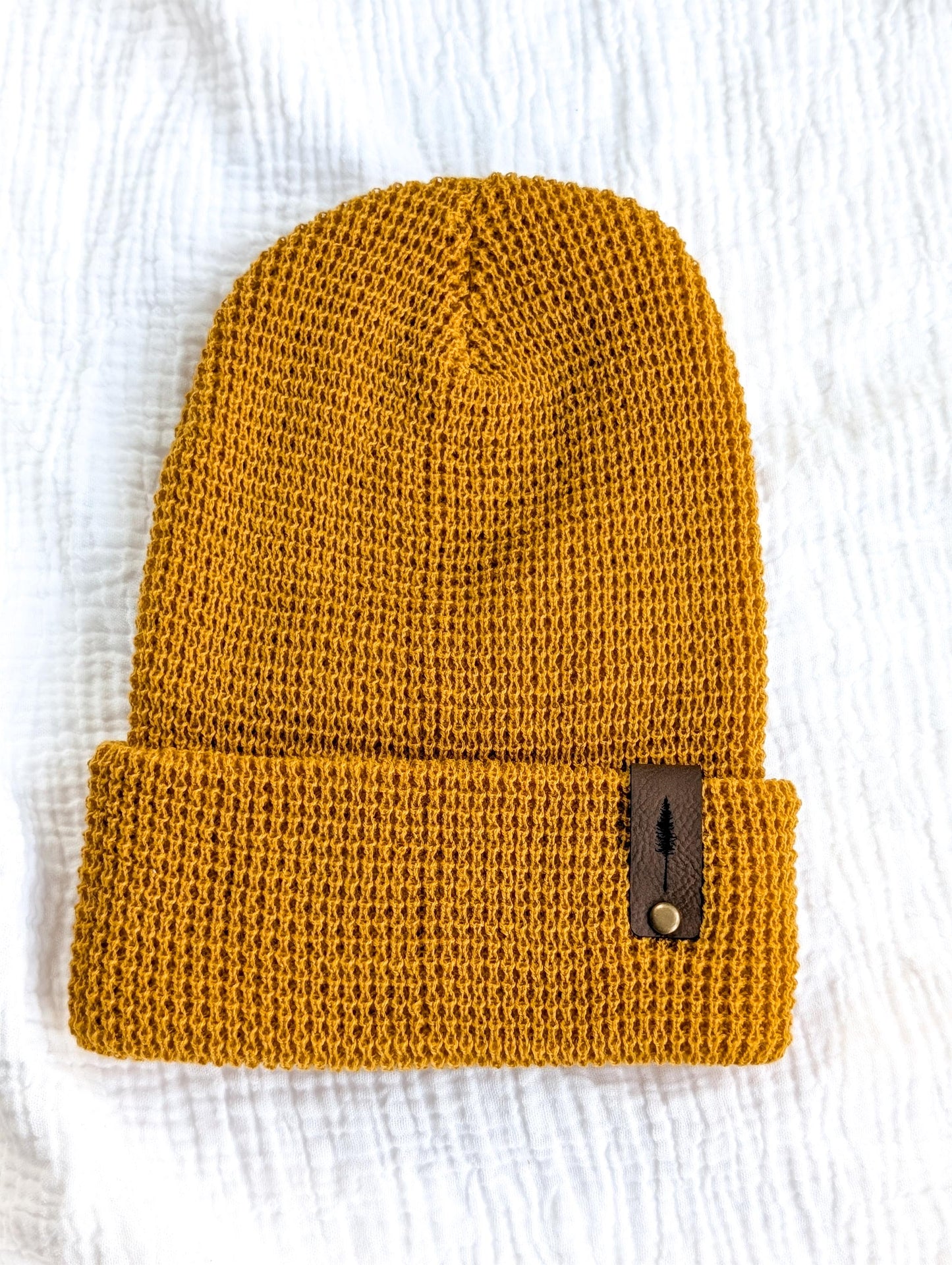 Single Tree Waffle Knit Beanie