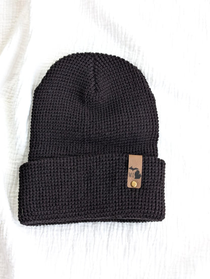 Michigan Waffle Knit Beanie