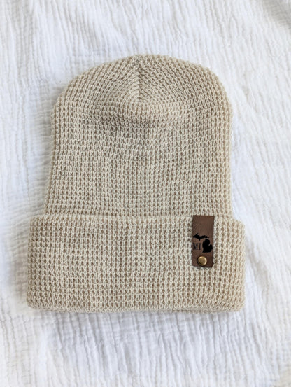 Michigan Waffle Knit Beanie