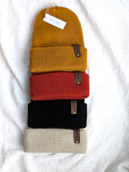 Custom Zip Code Waffle Knit Beanie