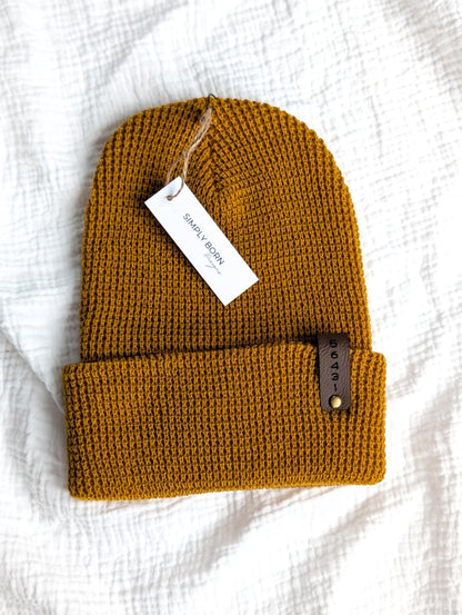 Custom Zip Code Waffle Knit Beanie