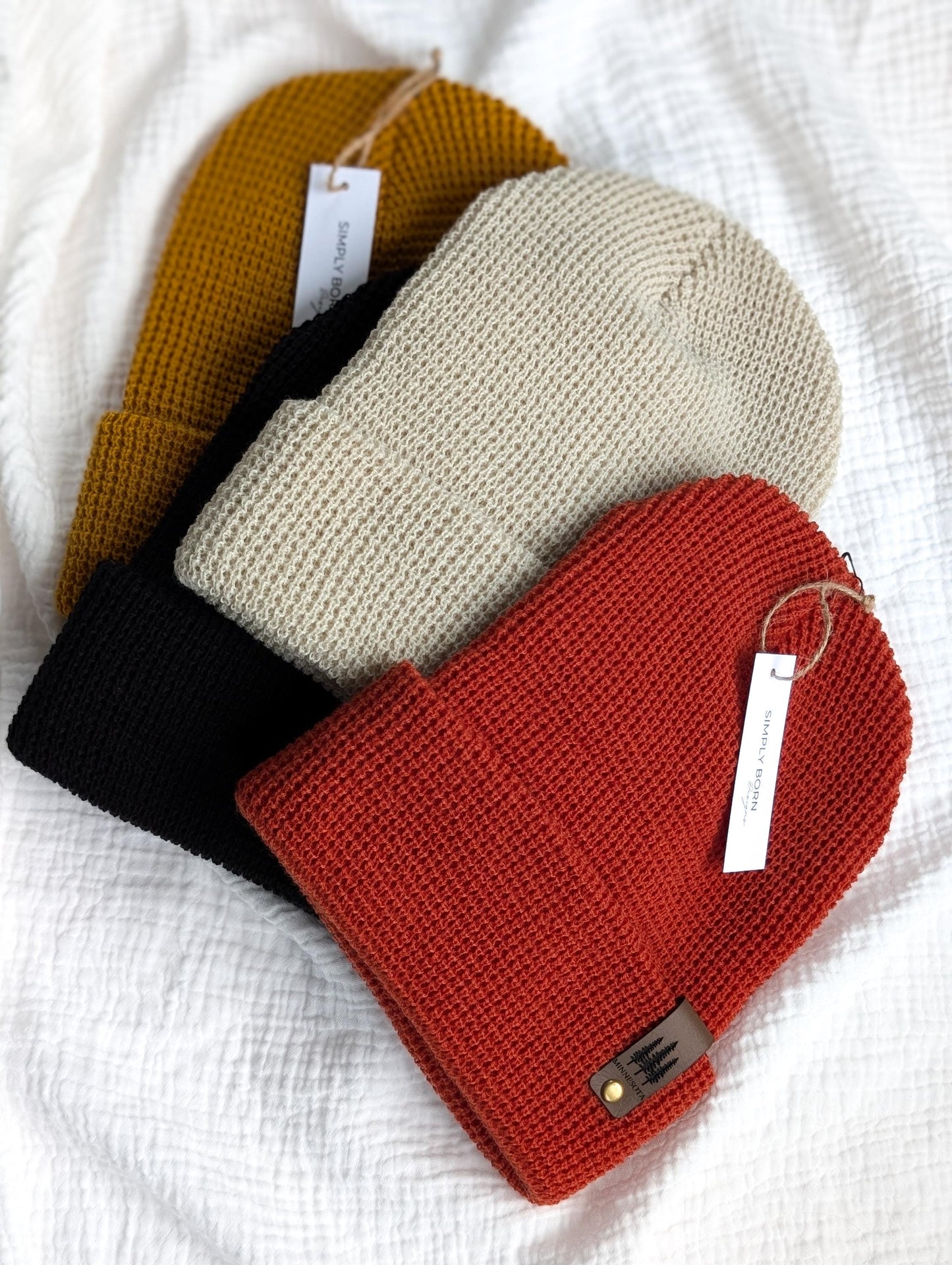Minnesota Pine Tree Waffle Knit Beanie