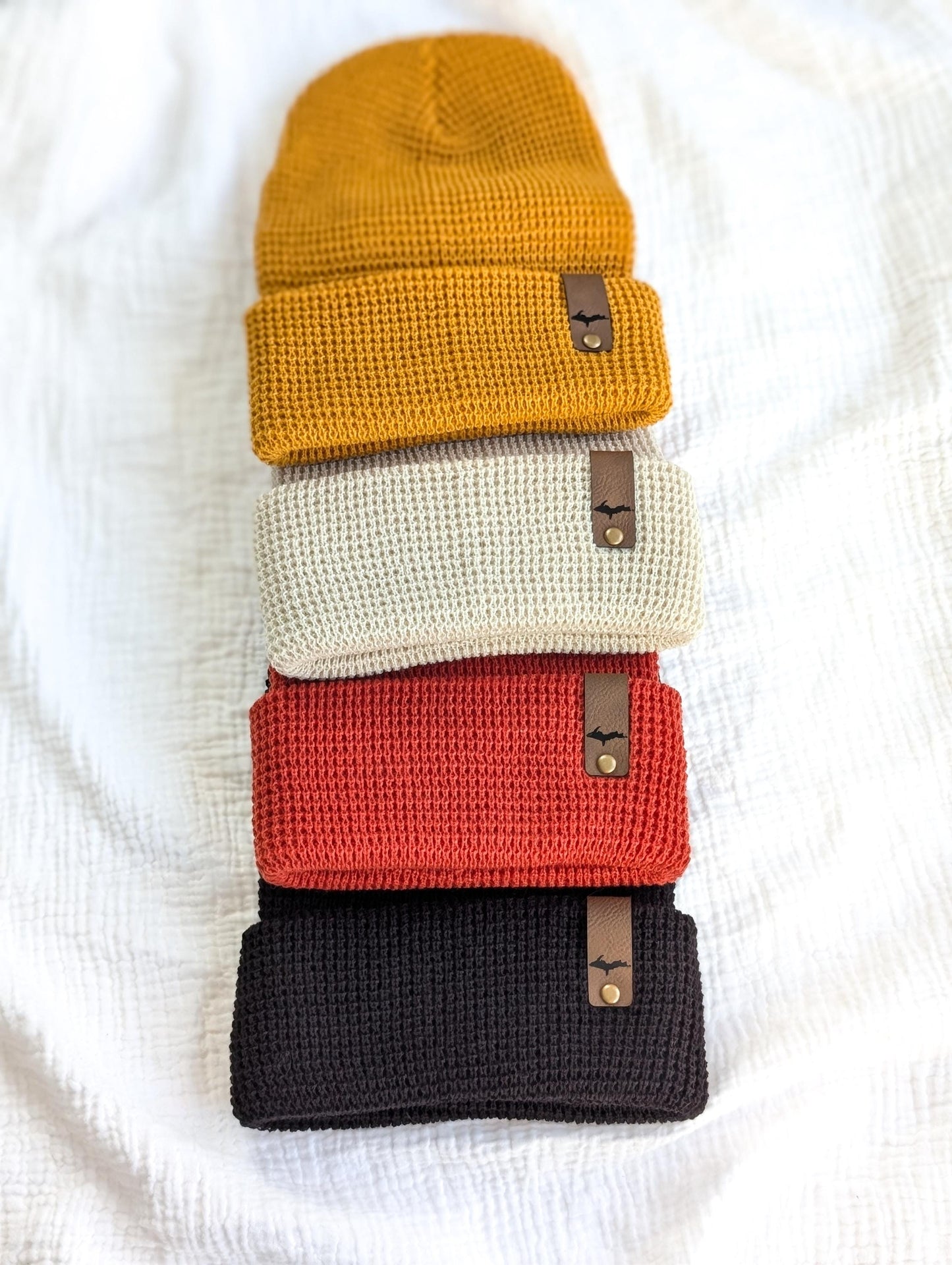 Upper Peninsula Michigan Waffle Knit Beanie