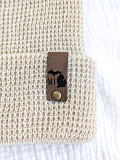 Michigan Waffle Knit Beanie