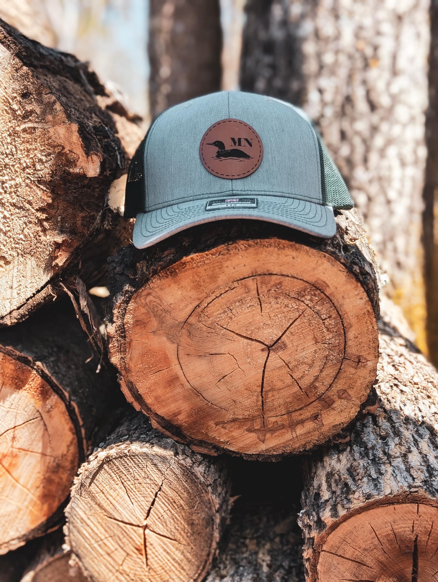 Minnesota Loon Round Patch Hat